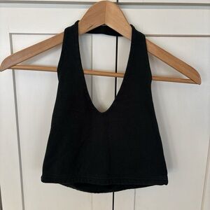 Brandy Melville Dark green halter Crop Top